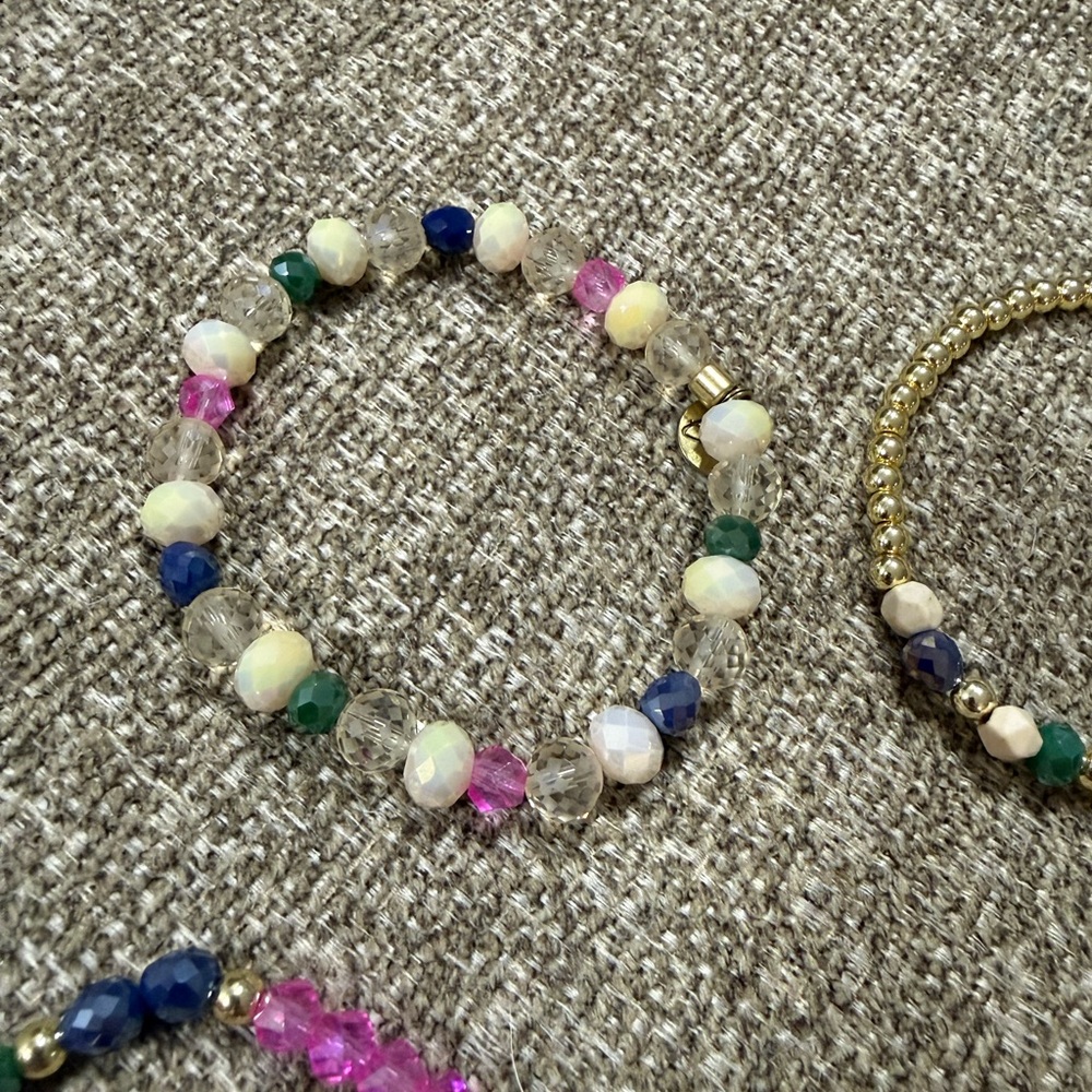 Erimish Multicolor Beaded Bracelet Stack With Gol… - image 7